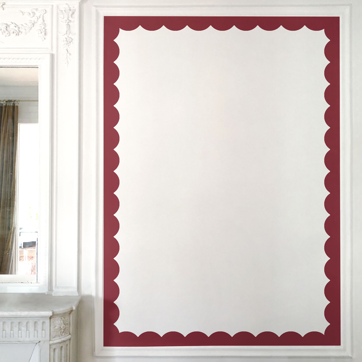 BORDURE FESTONNÉE bordeaux, image size:1181x1181