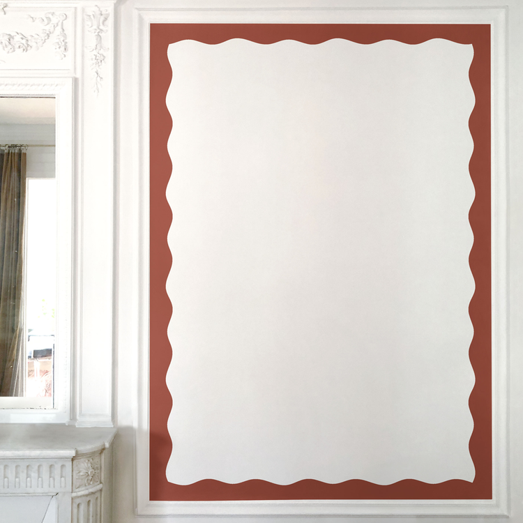 BORDURE ONDULÉE rouge brique