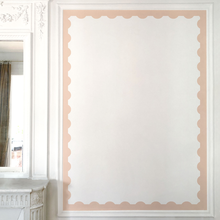BORDURE PERLÉE rose pastel