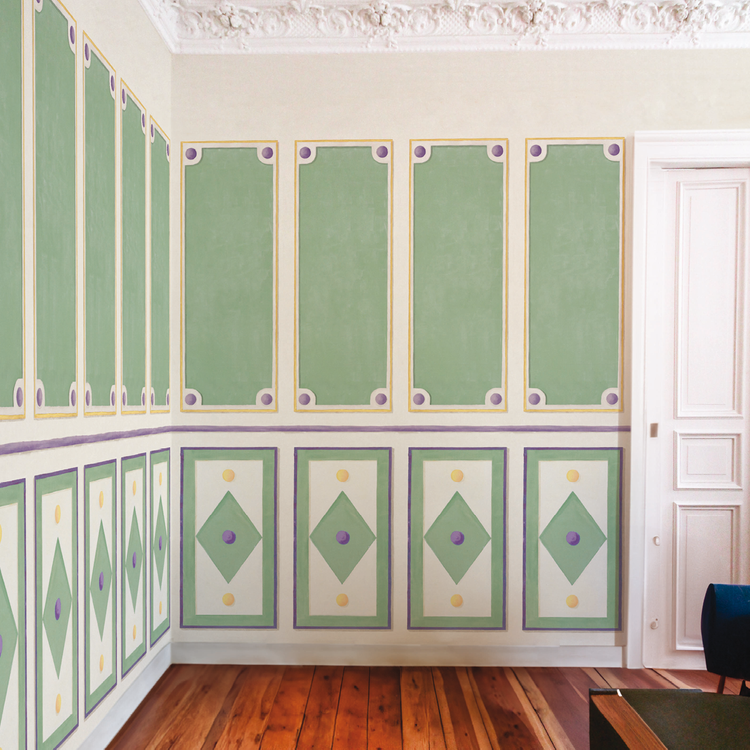 CARMEN vert jaune et violet