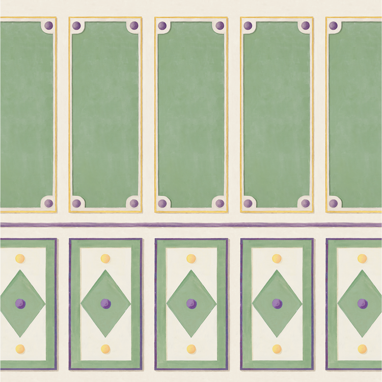 CARMEN vert jaune et violet