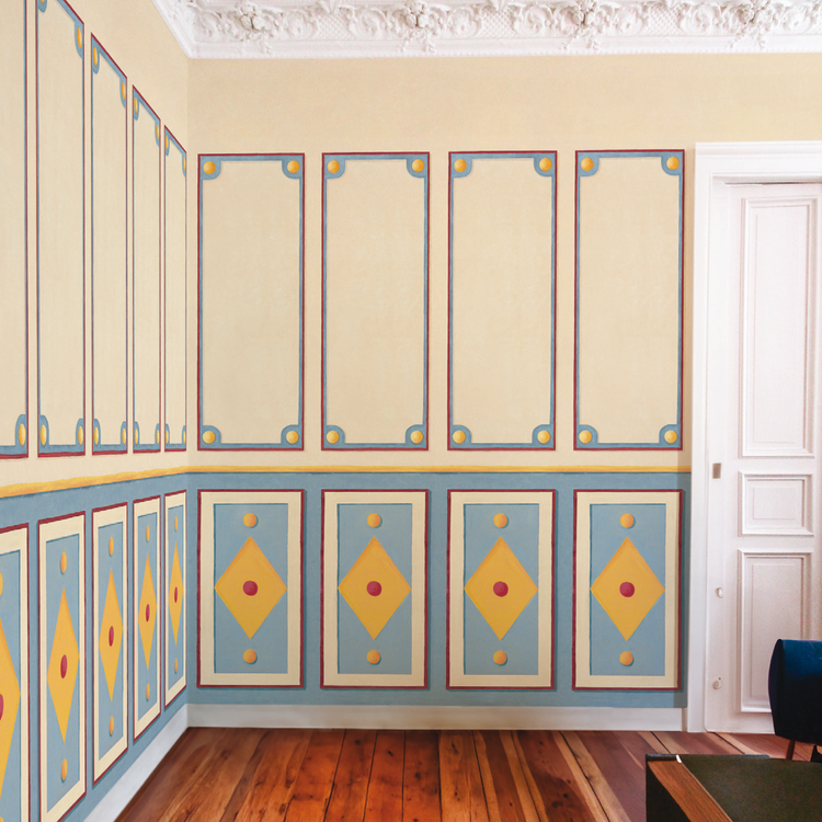 CARMEN bleu jaune et rouge