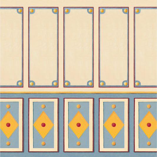 CARMEN bleu jaune et rouge