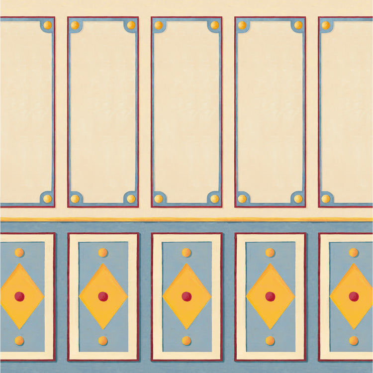 CARMEN bleu jaune et rouge