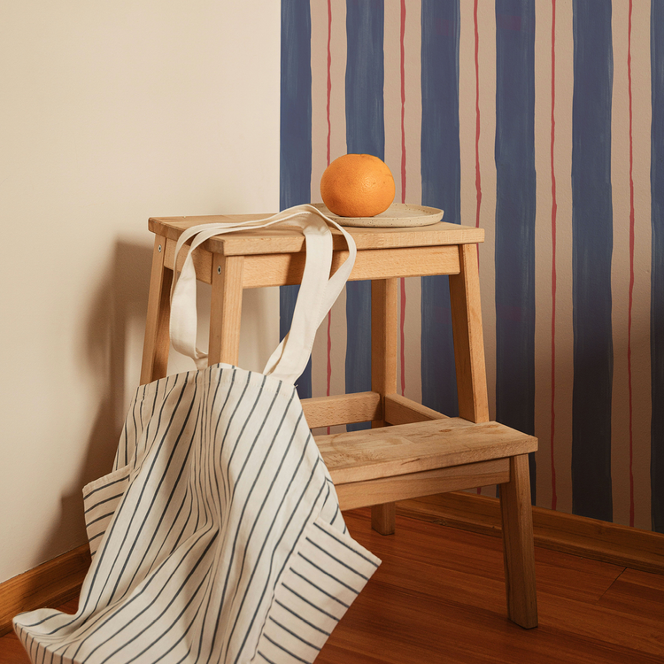 FRIDA bleu, crème et rouge