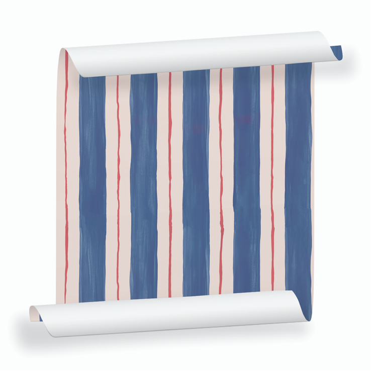 FRIDA bleu, crème et rouge