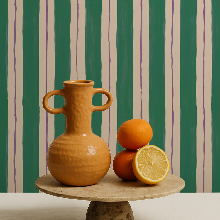 FRIDA vert crème et violet