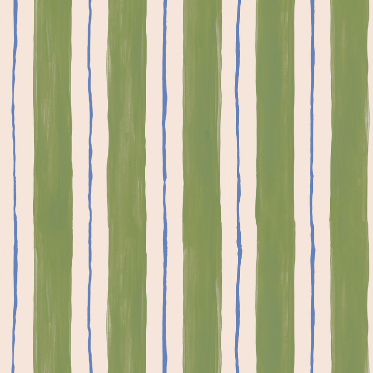 FRIDA vert gazon crème et bleu