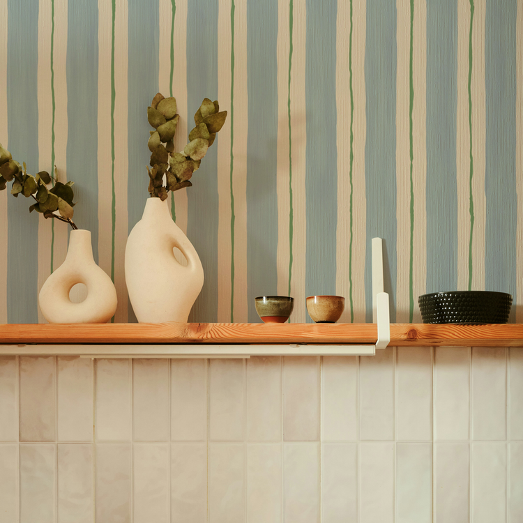 FRIDA bleu pastel crème et vert