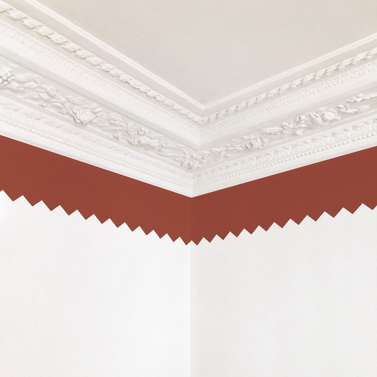 FRISE CRANTÉE rouge brique