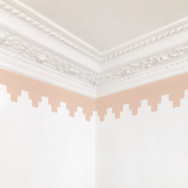 FRISE À DEGRÉS rose pastel