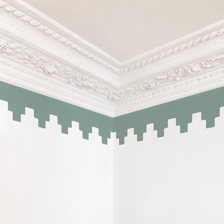 FRISE À DEGRÉS vert céladon