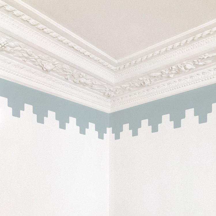 FRISE À DEGRÉS bleu pastel