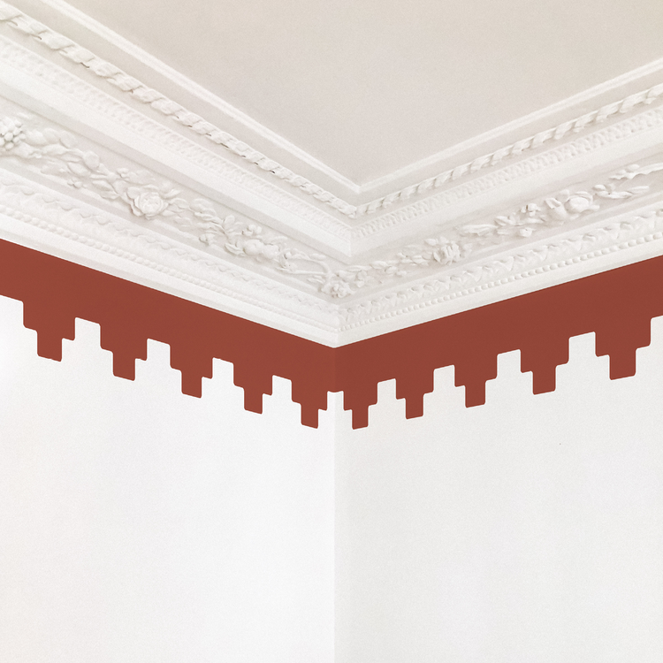 FRISE À DEGRÉS rouge brique