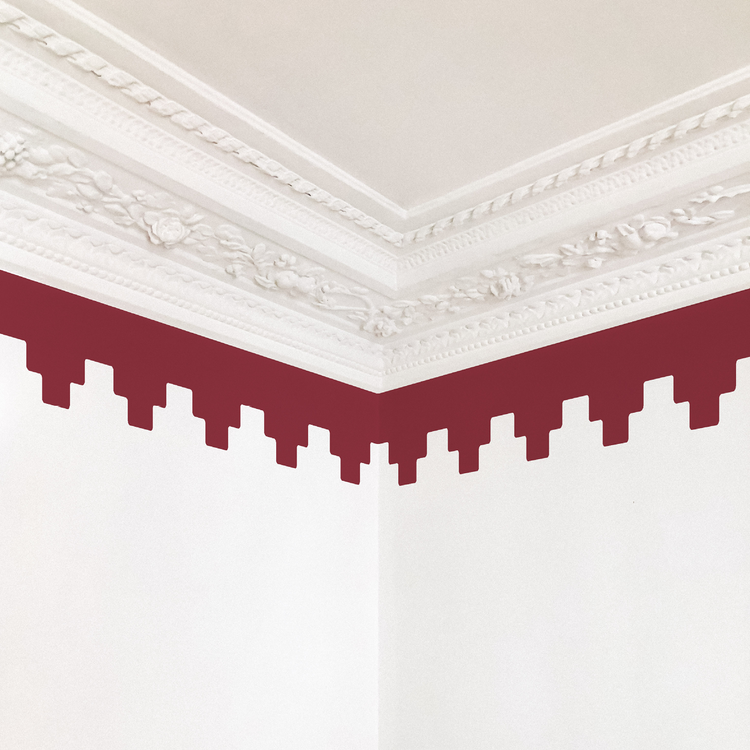 FRISE À DEGRÉS bordeaux