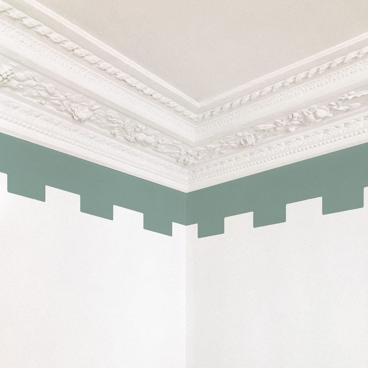 FRISE CRÉNELÉE vert céladon