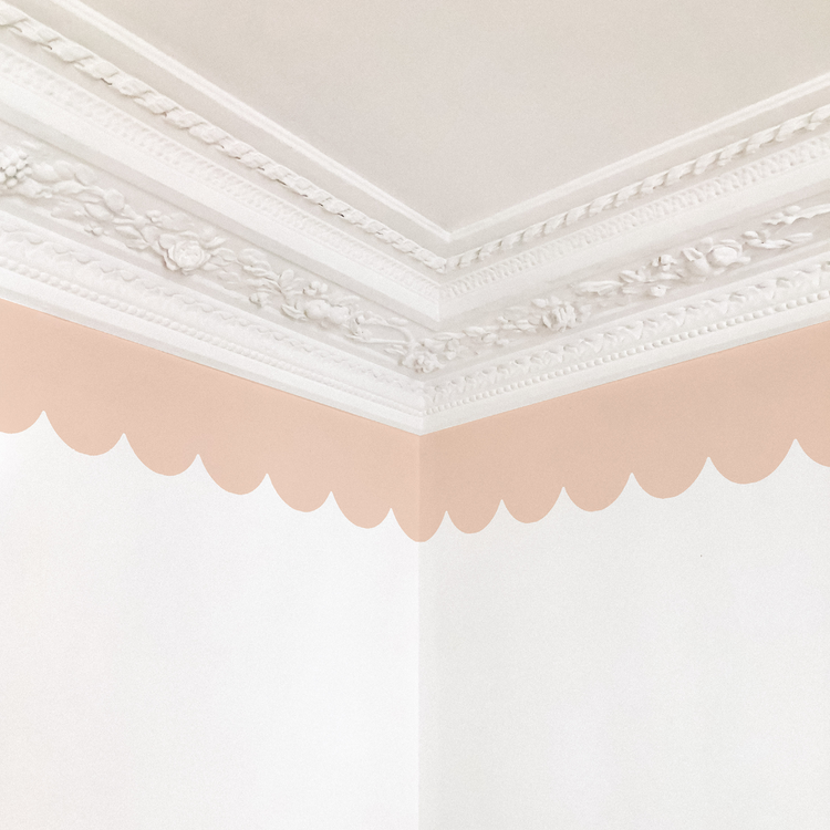 FRISE FESTONNÉE rose pastel