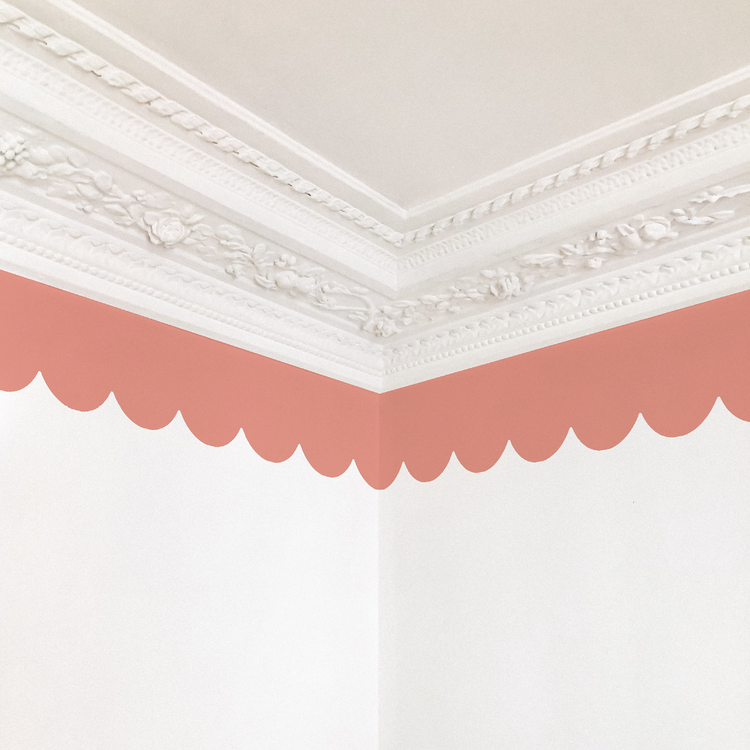 FRISE FESTONNÉE rose