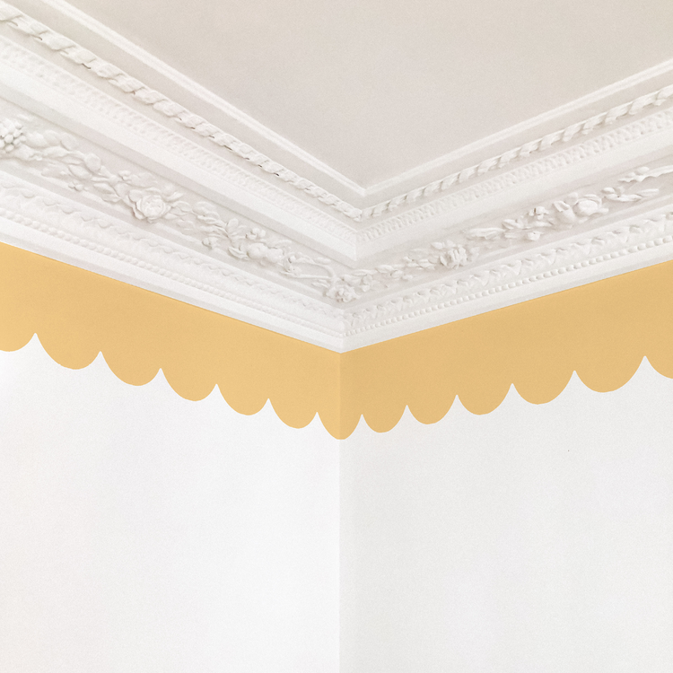 FRISE FESTONNÉE jaune clair