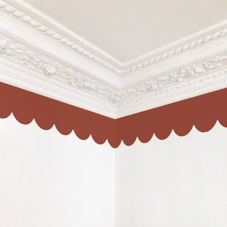 FRISE FESTONNÉE rouge brique