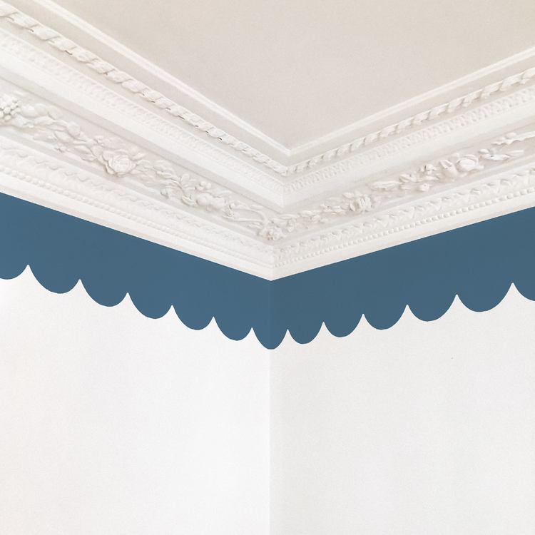 FRISE FESTONNÉE bleu