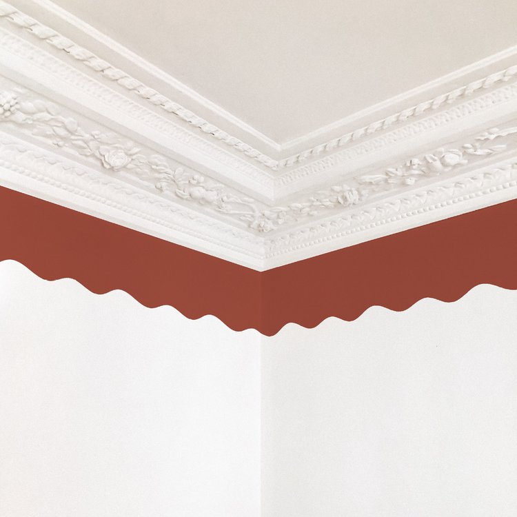 FRISE ONDULÉE rouge brique