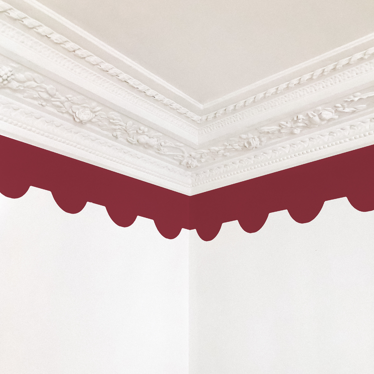 FRISE PERLÉE bordeaux