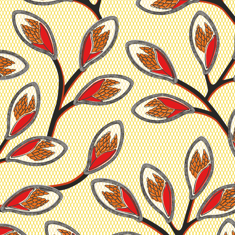 NYAMBURA jaune et rouge