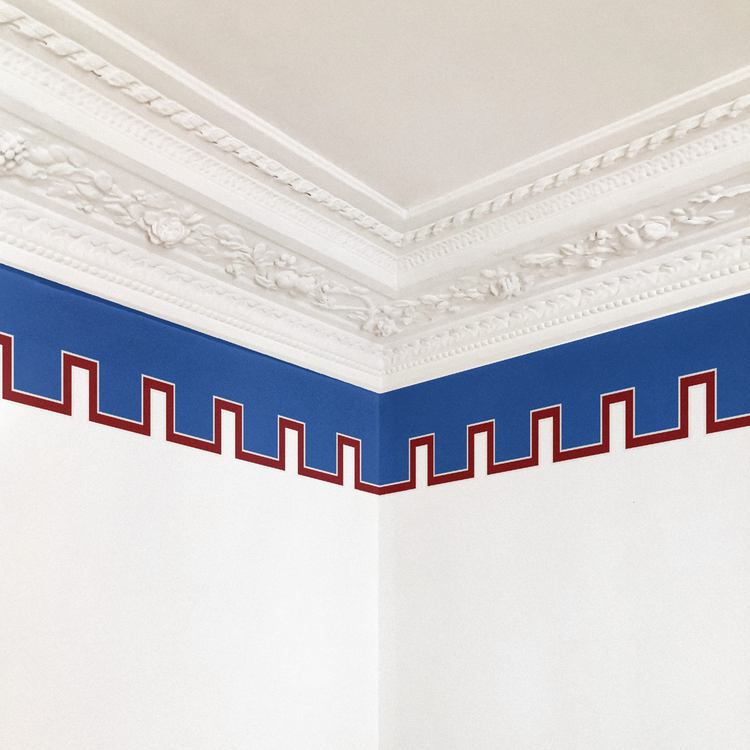 FRISE À CRÉNEAUX bleu