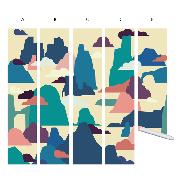 BILLY beige, rose et bleu