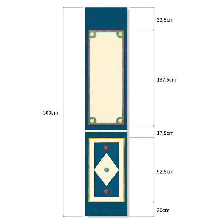 CARMEN bleu beige et rouge