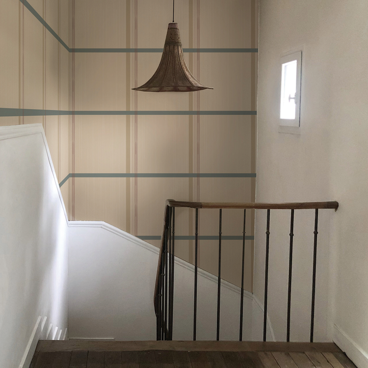 CÉSAR beige, bleu et rose