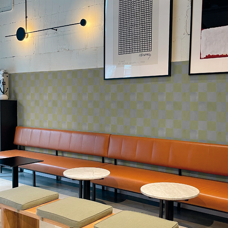 ÉMILIE vert de gris et bleu