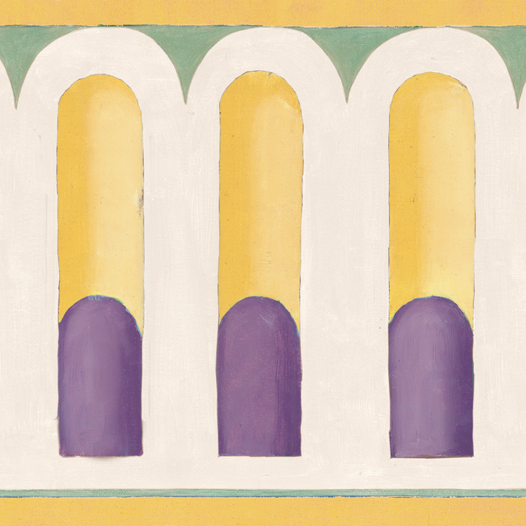 MÉLISANDE jaune vert et violet