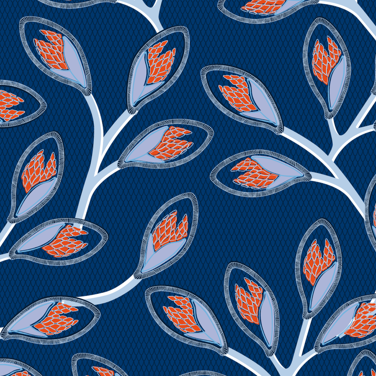 NYAMBURA bleu et rouge