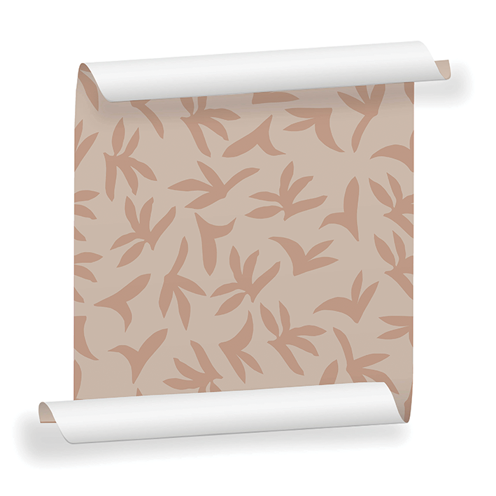 JARDIN D'HIVER rose sur crème