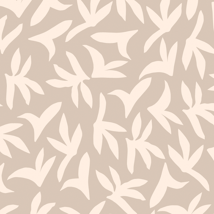 JARDIN D'HIVER crème sur grège