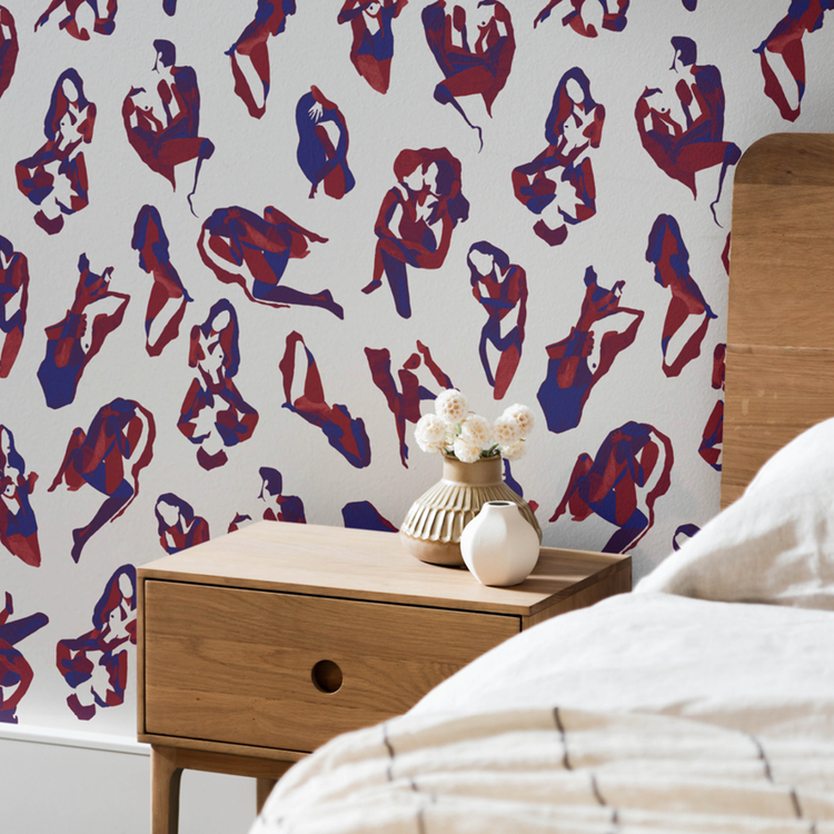 NINA bordeaux et bleu