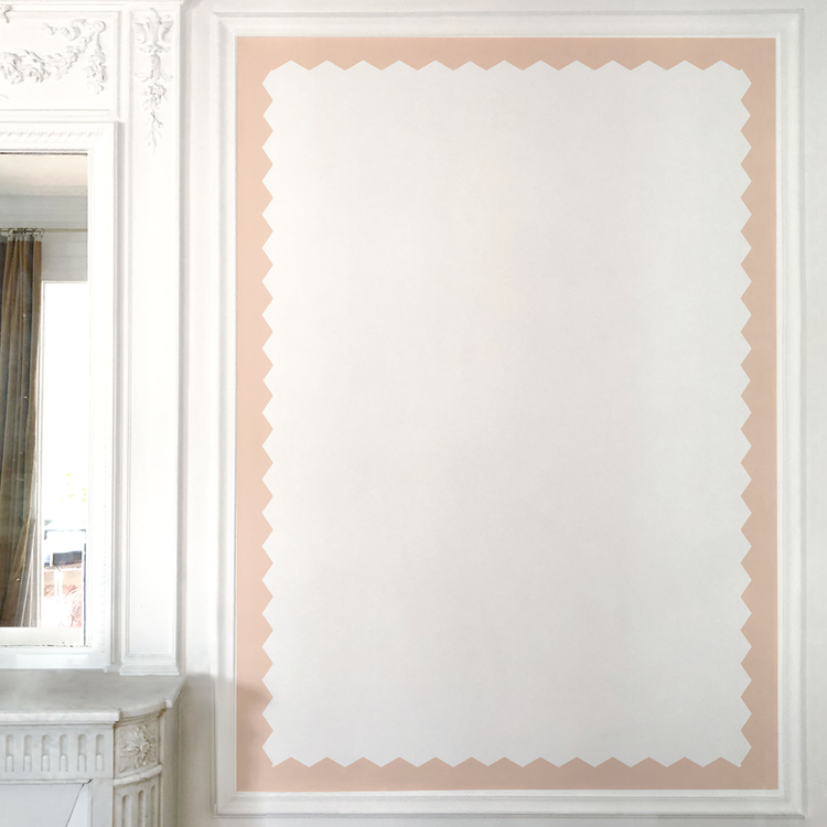 BORDURE CRANTÉE rose pastel