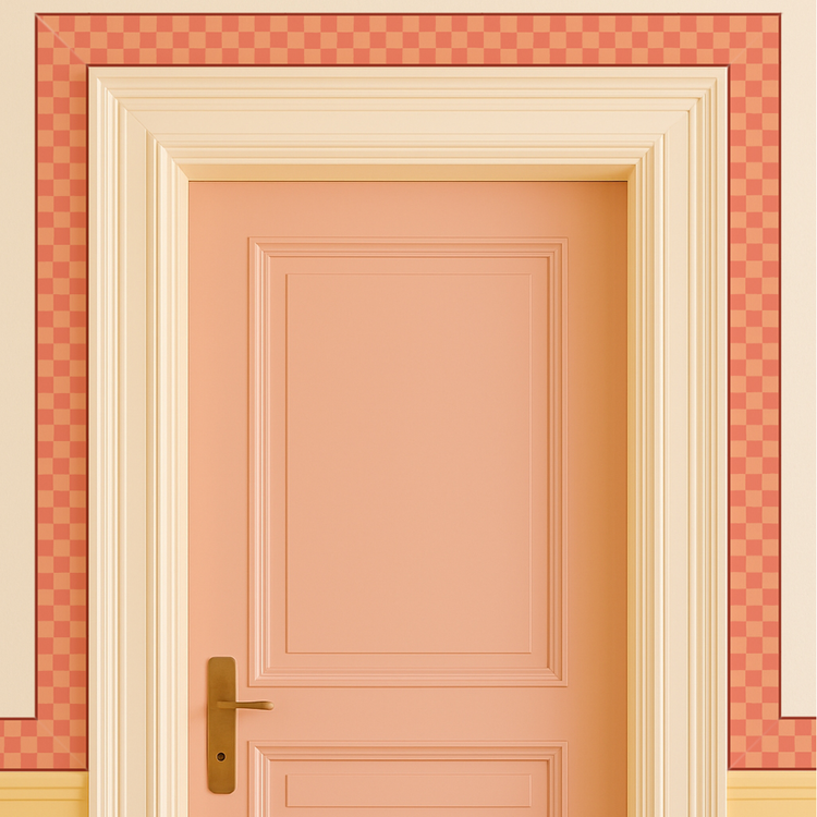 CLYDE rose saumon et bordeaux