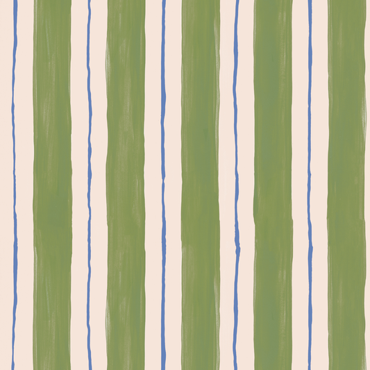 FRIDA vert gazon crème et bleu