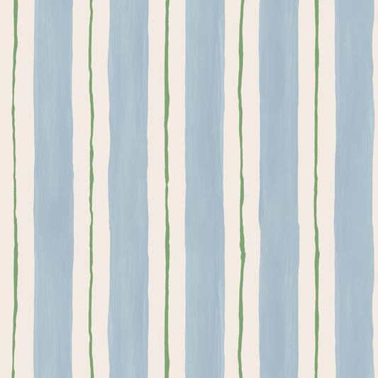 FRIDA bleu pastel crème et vert